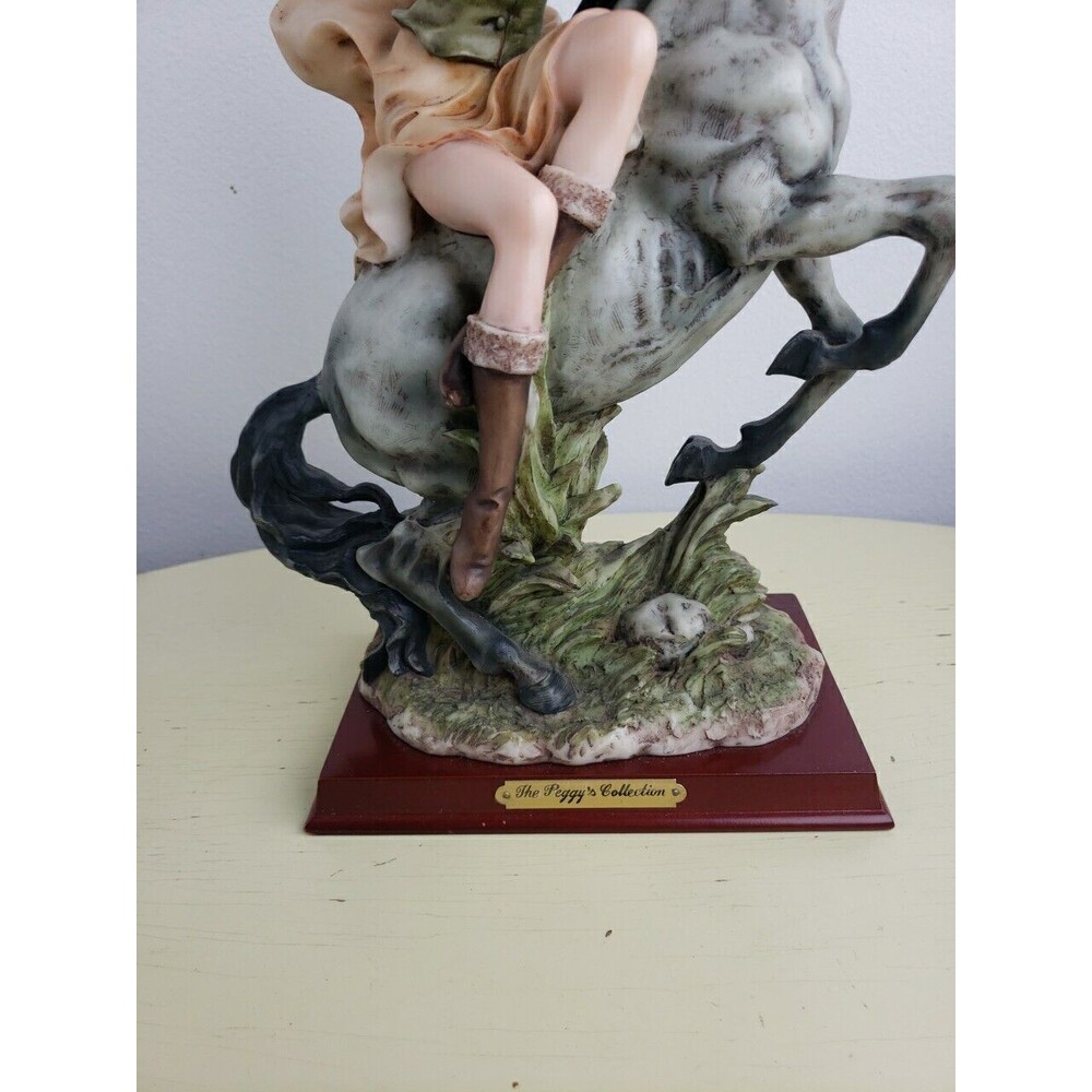 LARGE The PEGGY COLLECTION Lady Woman Riding Horse Statue Figurine 13 1/2" Tall - Picture 4 of 12
